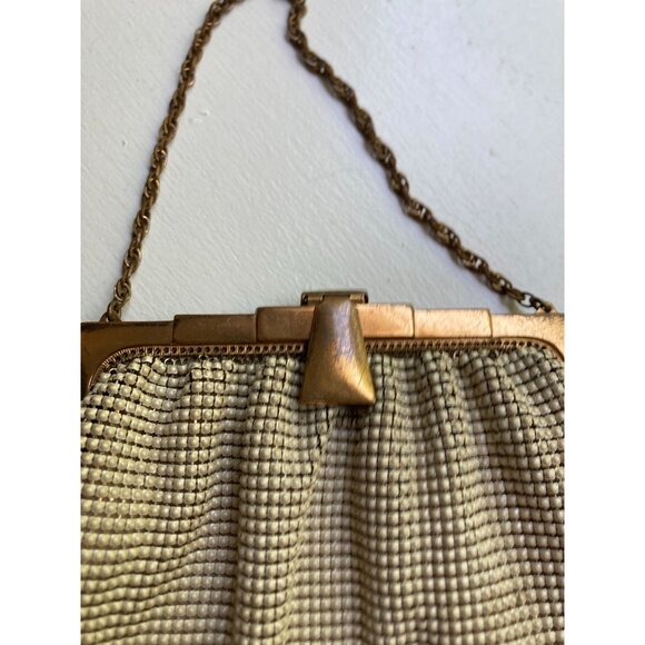 Vintage Whiting & Davis Gold Mesh Evening Bag With Chain Handle- READ - Picture 4 of 14